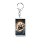 GoldenBuddha888の神獣ライオンに乗る仏陀様コレクション Acrylic Key Chain