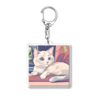 ゆったりのふわふわ猫ちゃんキーホルダー Acrylic Key Chain