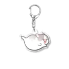 しらたまちゃんSHOPu〜🐽のハロウィン (オバケ) Acrylic Key Chain