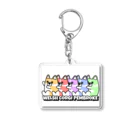 pomamomicoのカラフルコーギー Acrylic Key Chain