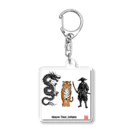 fumiotoyuukoの龍虎侍Tシャツ Acrylic Key Chain
