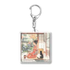 yukino_moonstarの和女子と黒猫 Acrylic Key Chain