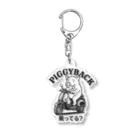 PIGGYBACKの「乗ってる？」ヴィンテージ・スクーターTシャツ Acrylic Key Chain