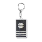 CO-ZOOの白い花 Acrylic Key Chain