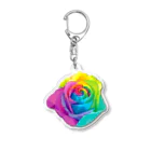 ゆるい猫ちゃんSHOPのRainbow rose(Single) Acrylic Key Chain