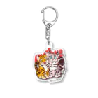 mofuwaのLEOPARD TWINS(white) Acrylic Key Chain