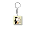 冷珈琲館のビールをのむねこ Acrylic Key Chain