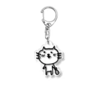 ねこ新聞のnecoのねこ新聞のnecoと魚 Acrylic Key Chain