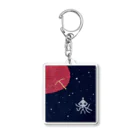 mittsu do madeni の青森ウチュウ人　もつけらっと　宇宙へ　#こぎん刺し好きさんへ Acrylic Key Chain