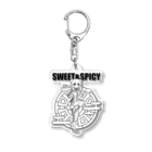 SWEET＆SPICY 【 すいすぱ 】ダーツの好吃。（美味しいよ）　ロゴ有 Acrylic Key Chain