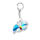 Miki_after_partyのBird flower -sky- Acrylic Key Chain