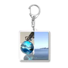 銀のしずく　雲レジンアクセサリーの津久見の海　雲レジン Acrylic Key Chain
