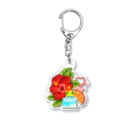 【コザクラインコ】オピーチョのお店の【コザクラインコ】ハイビスカスオピーチョ Acrylic Key Chain