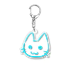 武者小路夕桐の水色猫 Acrylic Key Chain