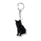 黒猫のふくちゃんの黒猫のふくちゃん Acrylic Key Chain
