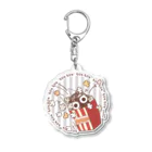 イラスト MONYAAT のポップコーン侵入OK Acrylic Key Chain