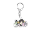 プリューム・ド・サクラのねこ豆とさくら凜桜 Acrylic Key Chain