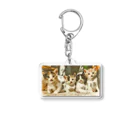 ねこまみれの4bro Acrylic Key Chain