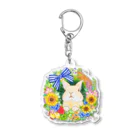 むぅ～さん63のうさぎリース Acrylic Key Chain