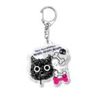 イラスト MONYAAT のCT107 もじゃもじゃ★ぱっふん*wanwanwanA*S Acrylic Key Chain