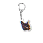 彩之助のサビ猫のわさび Acrylic Key Chain