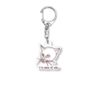 CHOTTOPOINTの警戒中の猫 Acrylic Key Chain