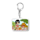 イノシシライフ INOsisiLIFEのふゆゆんとぼさいのの食卓 Acrylic Key Chain