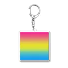 ぽぬぞぬのグラデーション　プライドフラッグ　パンセクシュアル Acrylic Key Chain