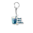 Teal Blue Coffeeのアイスコーヒーをどうぞ Acrylic Key Chain