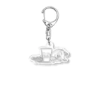 nya-mew（ニャーミュー）のへべれけ猫 Acrylic Key Chain