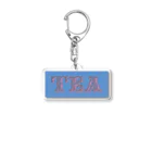 Vintage na Teatime（紅茶好き）のTHE TEA blue Acrylic Key Chain