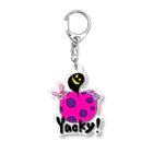 ちょりたん画伯キャラクターズショップのYucky！　かぶりつきシリーズ　毒りんご Acrylic Key Chain