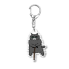 惑星ぽっぷぽーーーんのよぼよぼ黒猫ちゃん Acrylic Key Chain