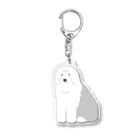 ゆいたっく／犬イラストのオールドイングリッシュシープドッグ Acrylic Key Chain