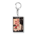 MASA DIVE SAIPANの戦前のサイパン絵葉書デザイン復刻版 Acrylic Key Chain