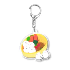 Kotetsu diary(SUZURI店)のシマエナガ×お弁当 Acrylic Key Chain