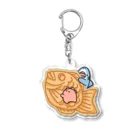 サメとメンダコ[namelessmm2]のたい焼き食べたいサメとメンダコ Acrylic Key Chain