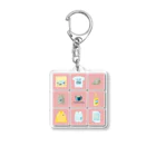 Teal Blue CoffeeのealBlueItems _Cube PINK Ver. Acrylic Key Chain