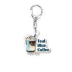 Teal Blue CoffeeのCoffee frappe Acrylic Key Chain