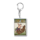 nidan-illustrationの"cow boy"(武者絵) #1 Acrylic Key Chain