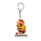 Train Kids! SOUVENIR SHOPのデカ盛りハンバーガー ! Acrylic Key Chain