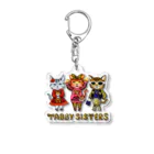 PINK GIRAFFE SHOPのTABBY_SISTERS Acrylic Key Chain