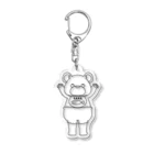 FUWAMOKOFRIENDSの白黒ベイビーベア Acrylic Key Chain