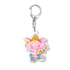 ミウラエツコのHAPPY PINK GANESH Acrylic Key Chain