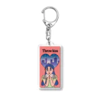 TSUKIKOU SHOP の投げキッスの女の子 Acrylic Key Chain