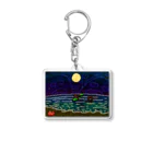 Hiroki Kitazawaの夜中にサーフィンする兄弟 Acrylic Key Chain