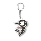 とりみちゃんの野鳥グッズのお店のコゲラ Acrylic Key Chain