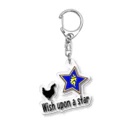 Yuko’ｓ Galleryの【開運祈願】星に願いを！ Wish upon a star! 酉年生まれ守護梵字カーン Acrylic Key Chain