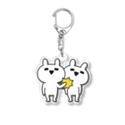 DECORのゆるだるリアクションうさぎ　なんでやねんver. Acrylic Key Chain