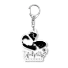 THE PATS PATS official shopのI feel pretty black アクリルキーホルダー